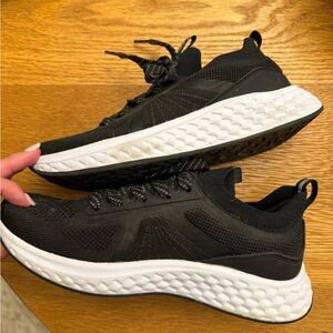 Zella Black and White Sneakers Sleek Design Cushioned Sole